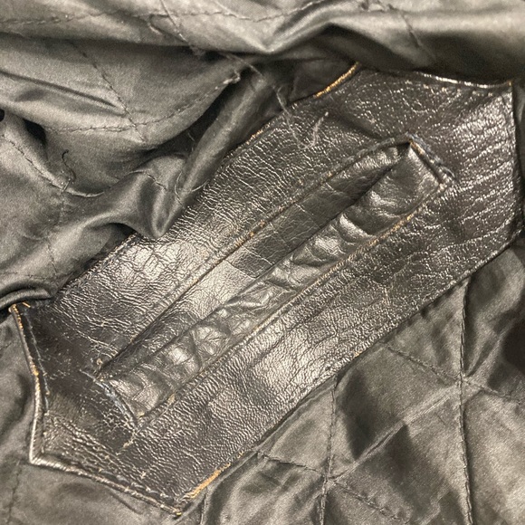 Large-Men’s Lone distressed leather motorcycle jacket - Picture 7 of 10